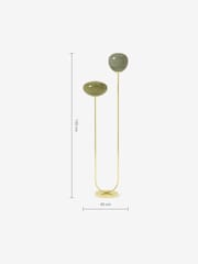 MADE.COM Brass/Green Adrianne Floor Lamp - Image 4 of 4