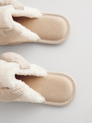 Neutral Dog Borg Mule Slippers - Image 5 of 7