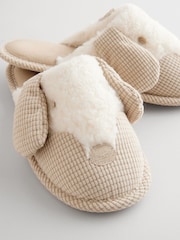 Neutral Dog Borg Mule Slippers - Image 6 of 7