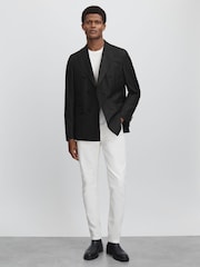 Oscar Jacobson Knitted Cotton Crew Neck T-Shirt - Image 3 of 6