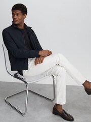 Oscar Jacobson Knitted Cotton Crew Neck T-Shirt - Image 3 of 6