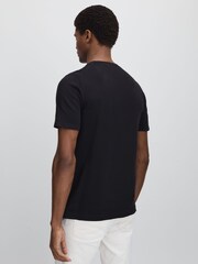 Oscar Jacobson Knitted Cotton Crew Neck T-Shirt - Image 5 of 6