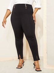 Curves Like These Black Ponte Highwaisted Leggings - Image 1 of 4