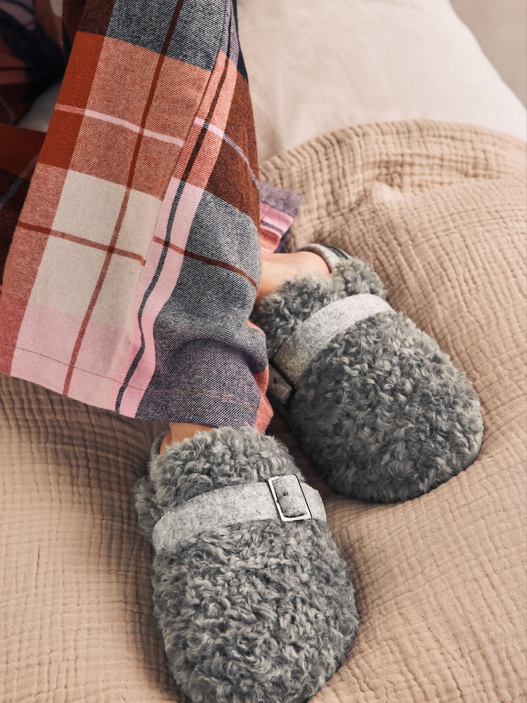 Grey Borg Buckle Mule Slippers - Image 2 of 7