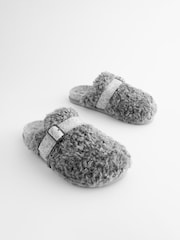Grey Borg Buckle Mule Slippers - Image 4 of 7
