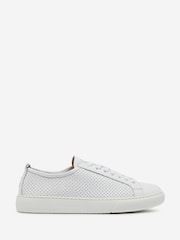 Oliver Sweeney White Perforated Deer Leather Trainers - Image 1 of 5