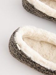 Black/White Zebra Print Faux Fur Lined Ballet Slippers - Image 5 of 8