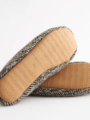 Black/White Zebra Print Faux Fur Lined Ballet Slippers - Image 8 of 8