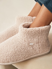 Cream Borg Boot Slippers - Image 2 of 8