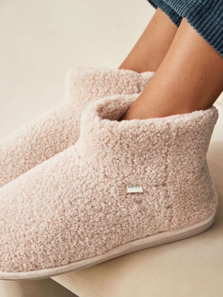 Cream Borg Boot Slippers - Image 2 of 8