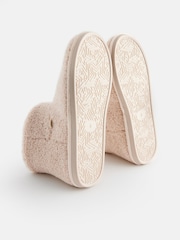 Cream Borg Boot Slippers - Image 6 of 8