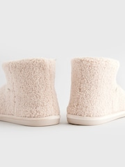 Cream Borg Boot Slippers - Image 8 of 8