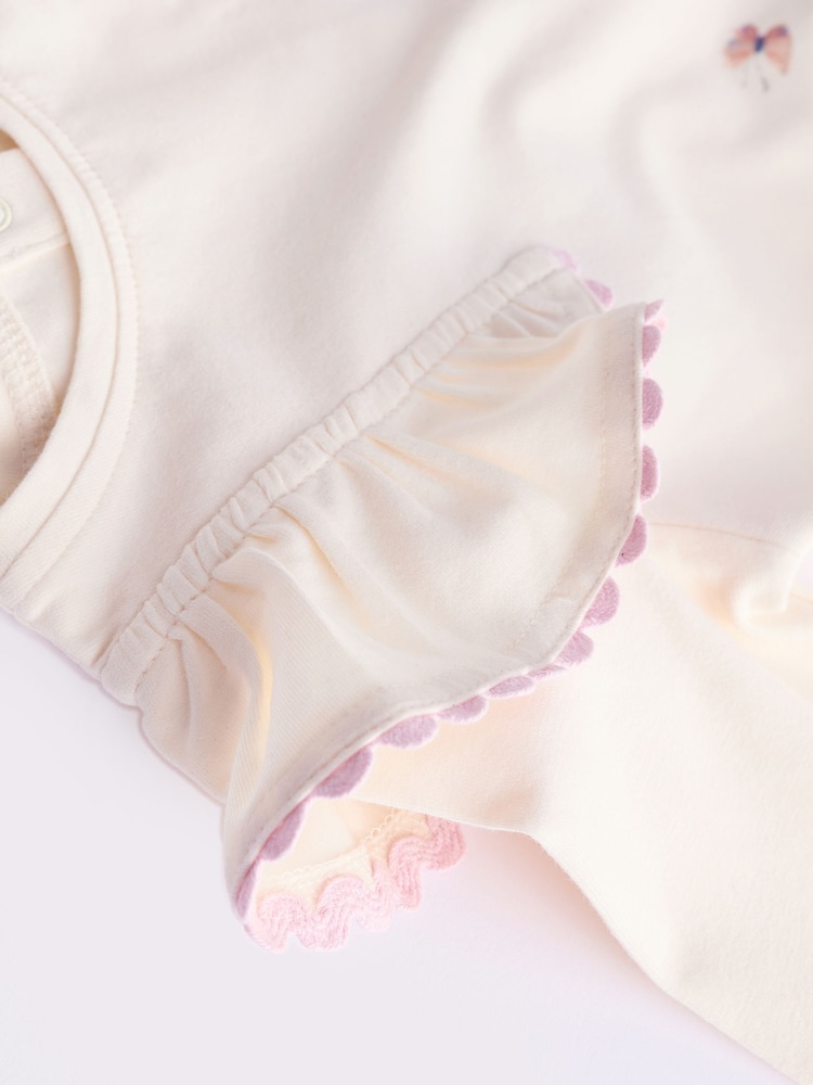 White/Green Baby Long Sleeve Top And Leggings Set - Image 11 of 14