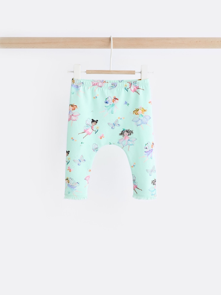 White/Green Baby Long Sleeve Top And Leggings Set - Image 6 of 14