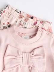 Pink Floral Baby Sweatshirt And Leggings Set - Image 11 of 15