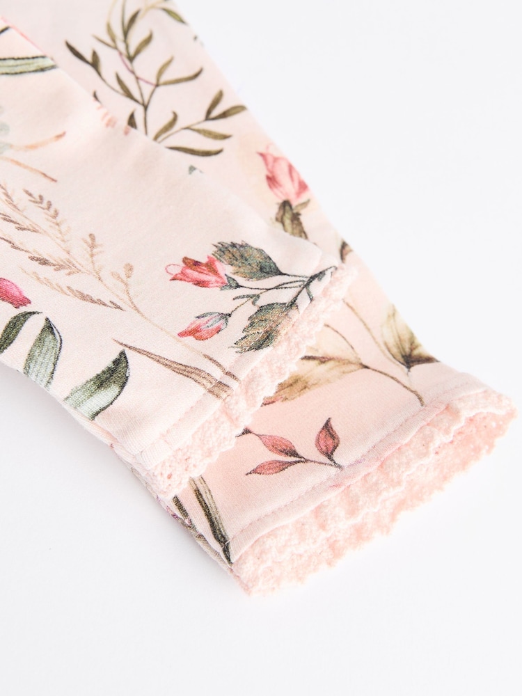 Pink Floral Baby Sweatshirt And Leggings Set - Image 15 of 15