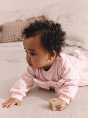 Pink Floral Baby Sweatshirt And Leggings Set - Image 3 of 15