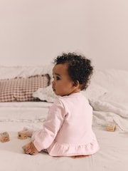 Pink Floral Baby Sweatshirt And Leggings Set - Image 4 of 15