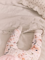 Pink Floral Baby Sweatshirt And Leggings Set - Image 5 of 15
