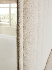 Casual Boucle Natural Oyster Cerys Upholstered Hotel Bed Frame with Ottoman Storage and Mirrors - Image 7 of 11