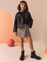 Leopard Print 100% Cotton Denim Skort (3-16yrs) - Image 2 of 8
