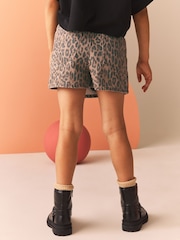 Leopard Print 100% Cotton Denim Skort (3-16yrs) - Image 4 of 8