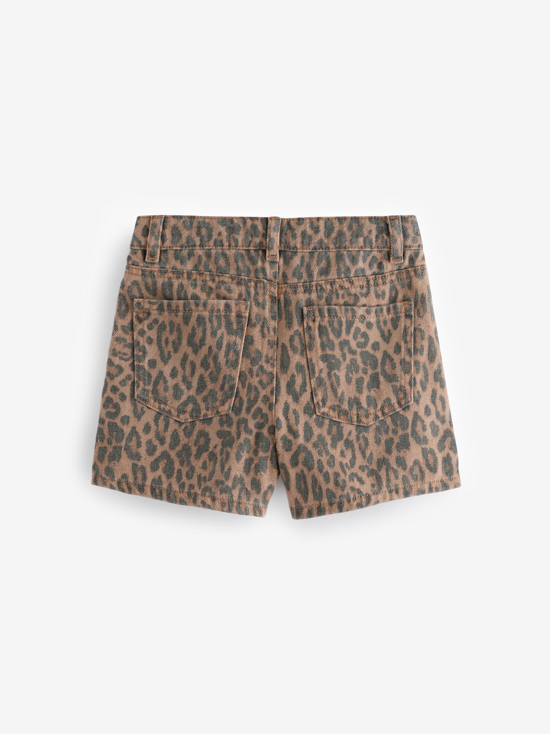 Buy Leopard Print 100% Cotton Denim Skort (3-16yrs) from