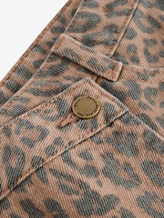 Leopard Print 100% Cotton Denim Skort (3-16yrs) - Image 7 of 8