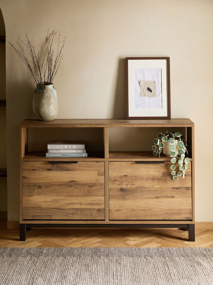 Dark Natural Bronx Shoe Storage Cabinet - Image 2 of 9