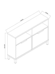 Dark Natural Bronx Shoe Storage Cabinet - Image 5 of 9
