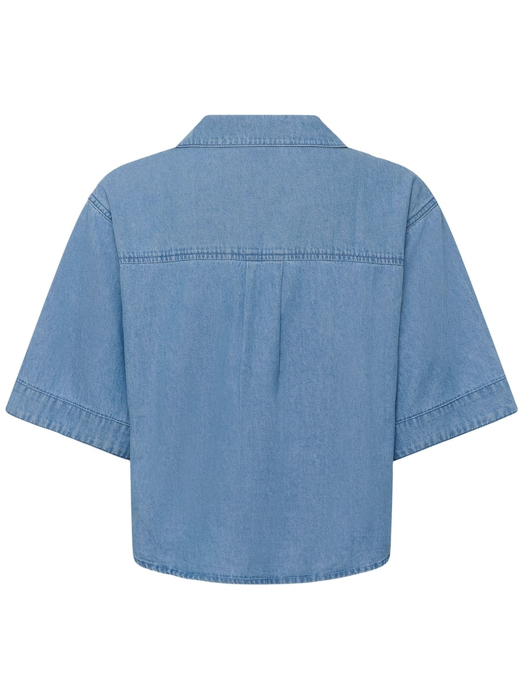 Kaffe Blue KAjade Boxy Denim Shirt - Image 6 of 6 Kaffe Blue KAjade Boxy Denim Shirt - Image 6 of 6
