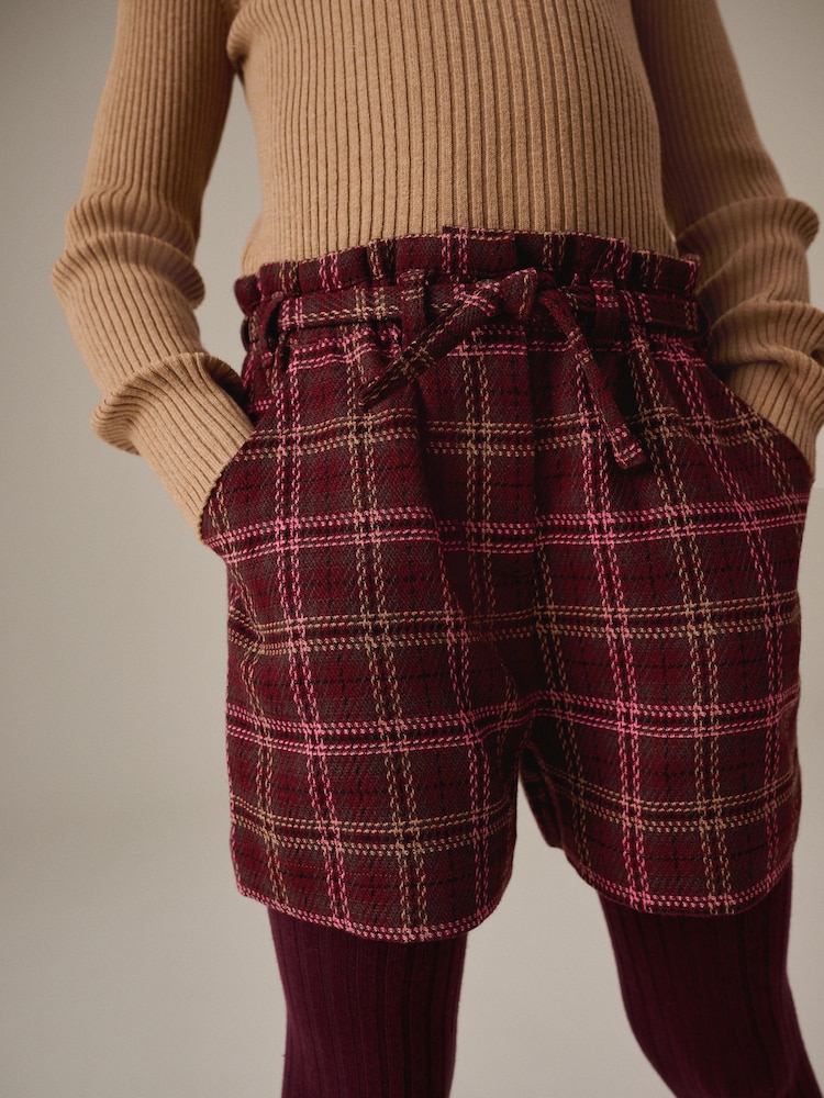 Berry Red Check Shorts (3-16yrs) - Image 2 of 7