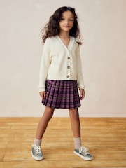 Purple Check Pleated Skirt (3-16yrs) - Image 2 of 9