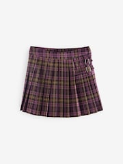 Purple Check Pleated Skirt (3-16yrs) - Image 5 of 9