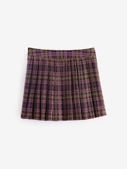 Purple Check Pleated Skirt (3-16yrs) - Image 6 of 9