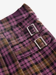 Purple Check Pleated Skirt (3-16yrs) - Image 8 of 9