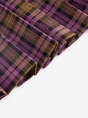 Purple Check Pleated Skirt (3-16yrs) - Image 9 of 9