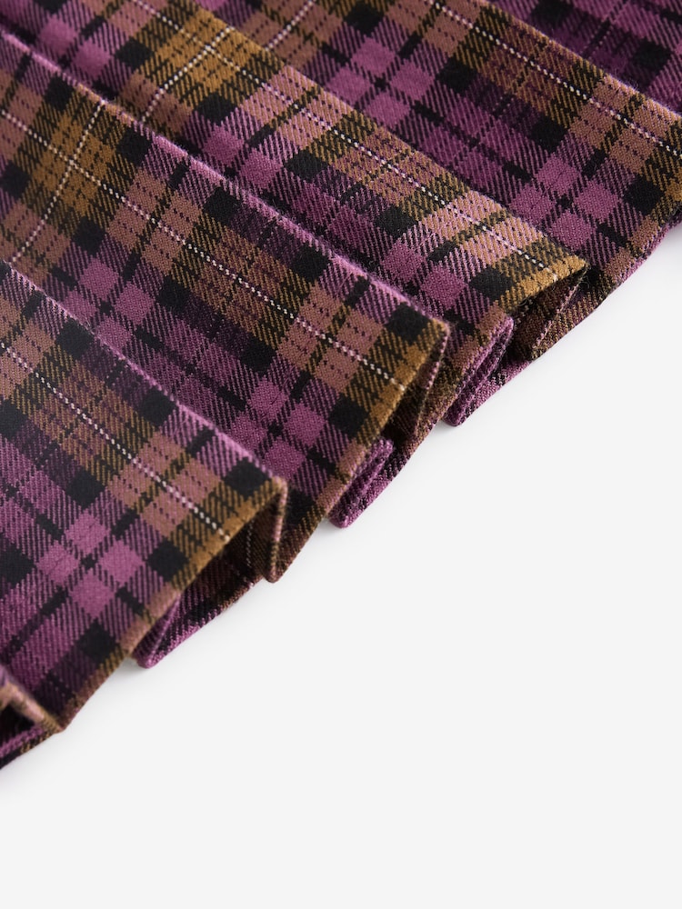 Purple Check Pleated Skirt (3-16yrs) - Image 9 of 9