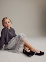Silver Lace Sequin Skirt (3-16yrs) - Image 3 of 8