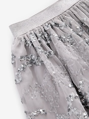Silver Lace Sequin Skirt (3-16yrs) - Image 7 of 8