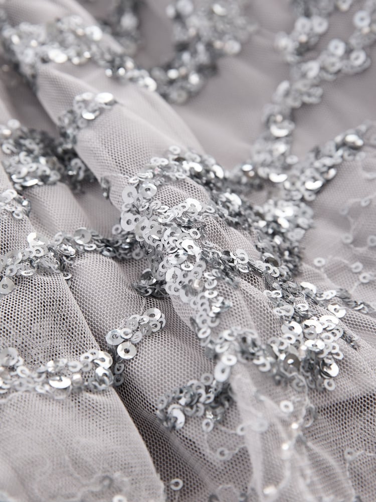 Silver Lace Sequin Skirt (3-16yrs) - Image 8 of 8