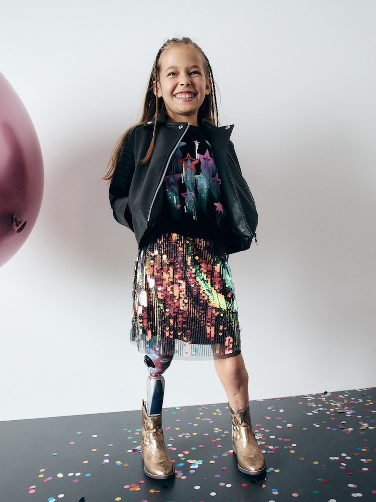 Rainbow Sequin Skirt (3-16yrs) - Image 1 of 6 Rainbow Sequin Skirt (3-16yrs) - Image 1 of 6