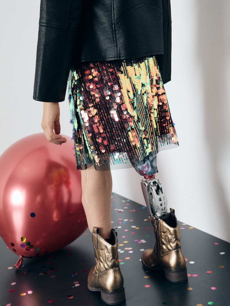 Rainbow Sequin Skirt (3-16yrs) - Image 2 of 6
