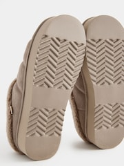 Mink Brown Borg Flatform Shoot Slippers - Image 8 of 8