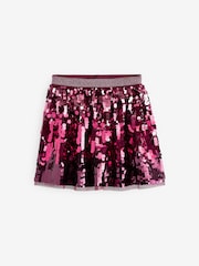 Berry Red Sequin Skirt (3-16yrs) - Image 5 of 7