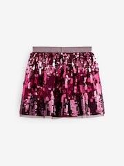 Berry Red Sequin Skirt (3-16yrs) - Image 6 of 7