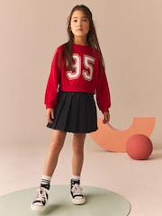 Charcoal Grey Denim Pleated Skirt (3-16yrs) - Image 1 of 7