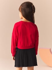 Charcoal Grey Denim Pleated Skirt (3-16yrs) - Image 3 of 7