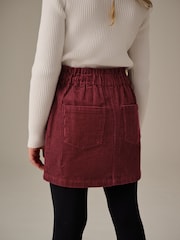 Berry Red 100% Cotton Cord Skirt (3-16yrs) - Image 3 of 8