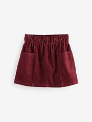 Berry Red 100% Cotton Cord Skirt (3-16yrs) - Image 5 of 8